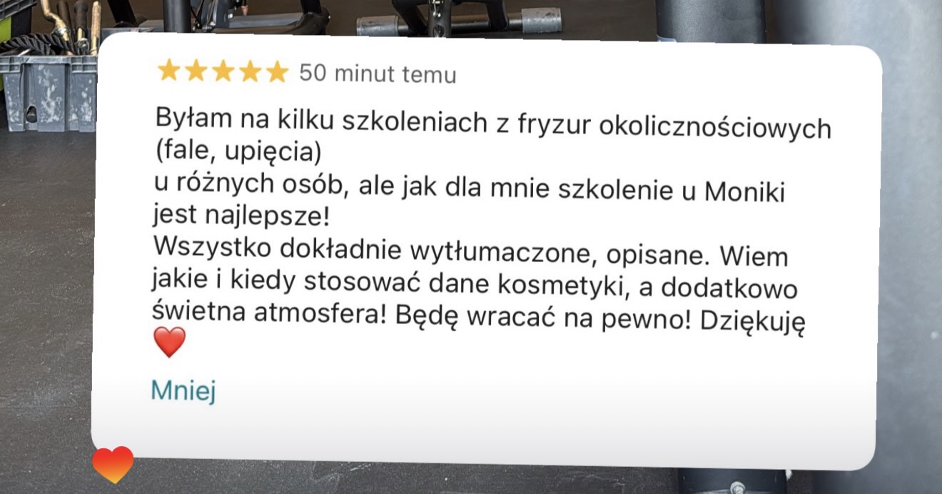 Opinia kursantki o szkoleniu Moniki Sidor